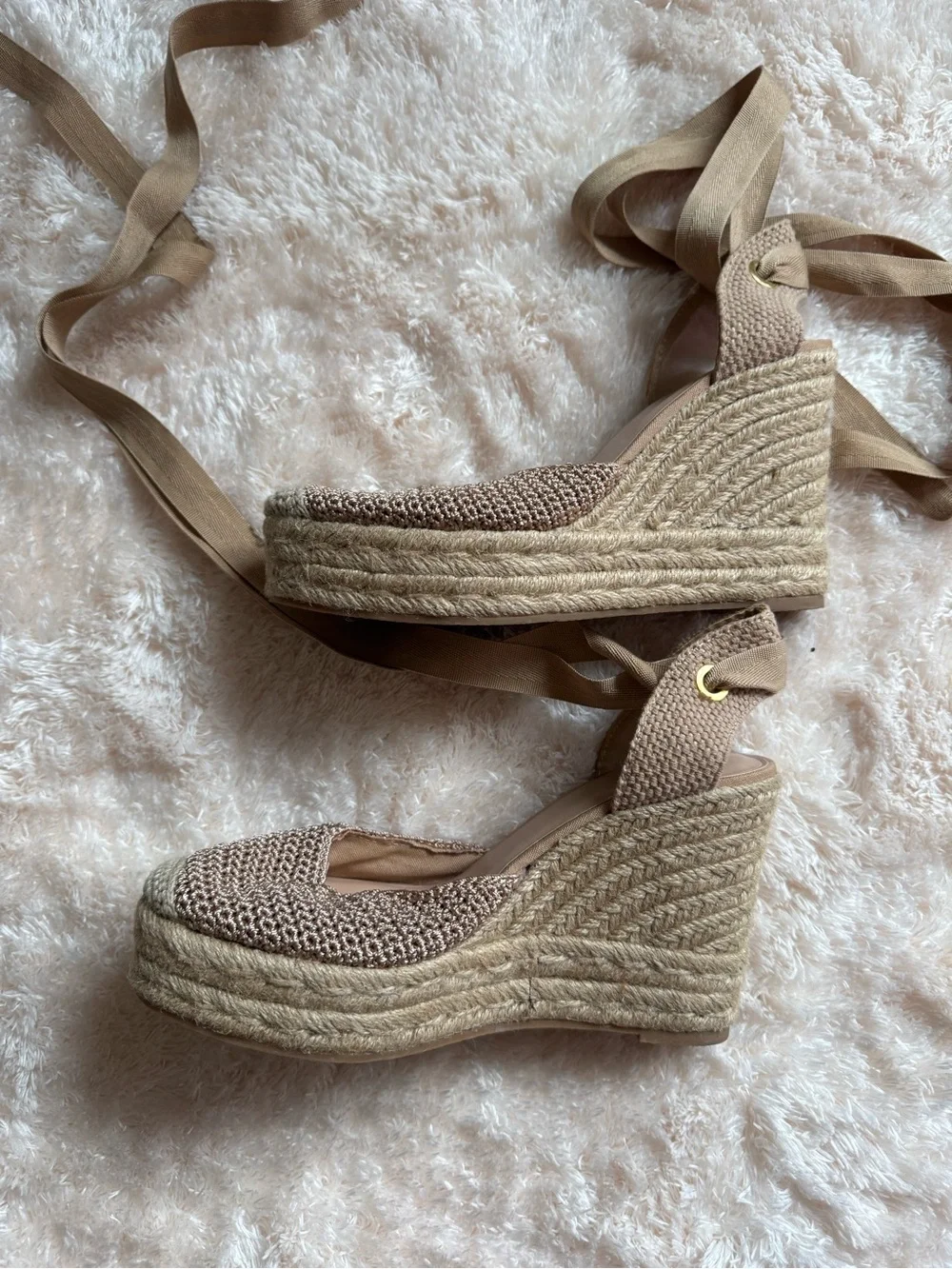 Zara Espadrille Wedge with Ankle Tie